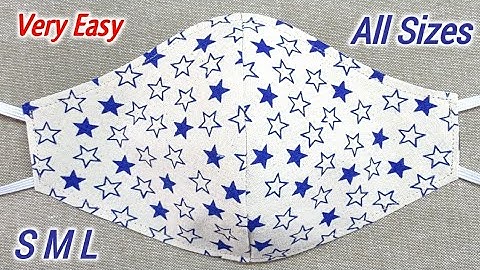 🔥Just 5 Minutes !!! Very Easy Pattern Mask - All Sizes | Face Mask Sewing Tutorial | Breathable Mask