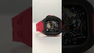Ferrari's red is on the start button. Mine is on the strap.#applewatch #applewatchultra #watch