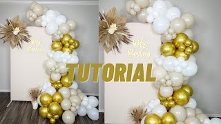 HOW TO: BALLOON GARLAND BACKDROP | Tutorial | Baby Shower Ideas