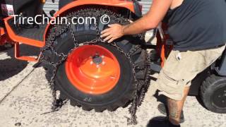 Studded Tractor Tire Chains Installation: TireChain.com