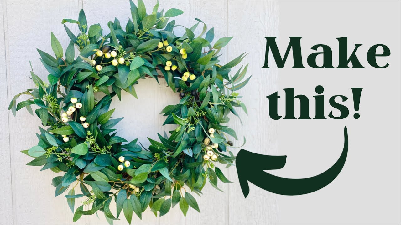 How to Make a Year Round Greenery Wreath/ Easy DIY Wreath Tutorial  #Wreathmaking #howtomakeawreath 