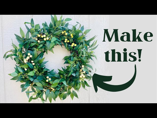 How to Make a Year Round Greenery Wreath/ Easy DIY Wreath Tutorial  #Wreathmaking #howtomakeawreath 