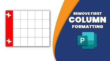 How to remove first column formatting of table in publisher