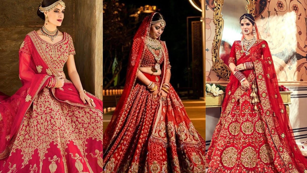 2021 beautiful bridal Red lehenga 