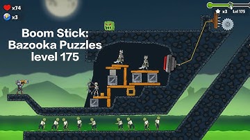 Boom Stick: Bazooka Puzzles Android iOS Gameplay level 175