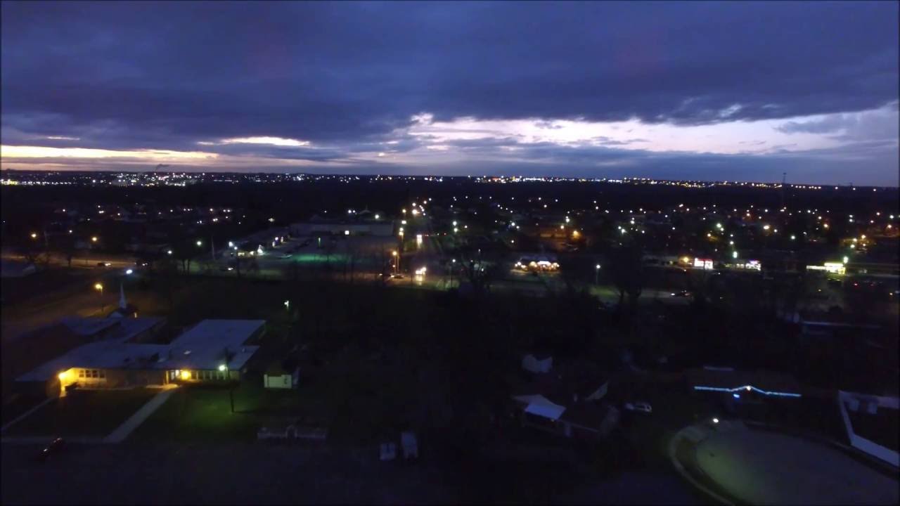 Drone Dark Cloudy Night Cruise - DJI Phantom 3 Professional uava