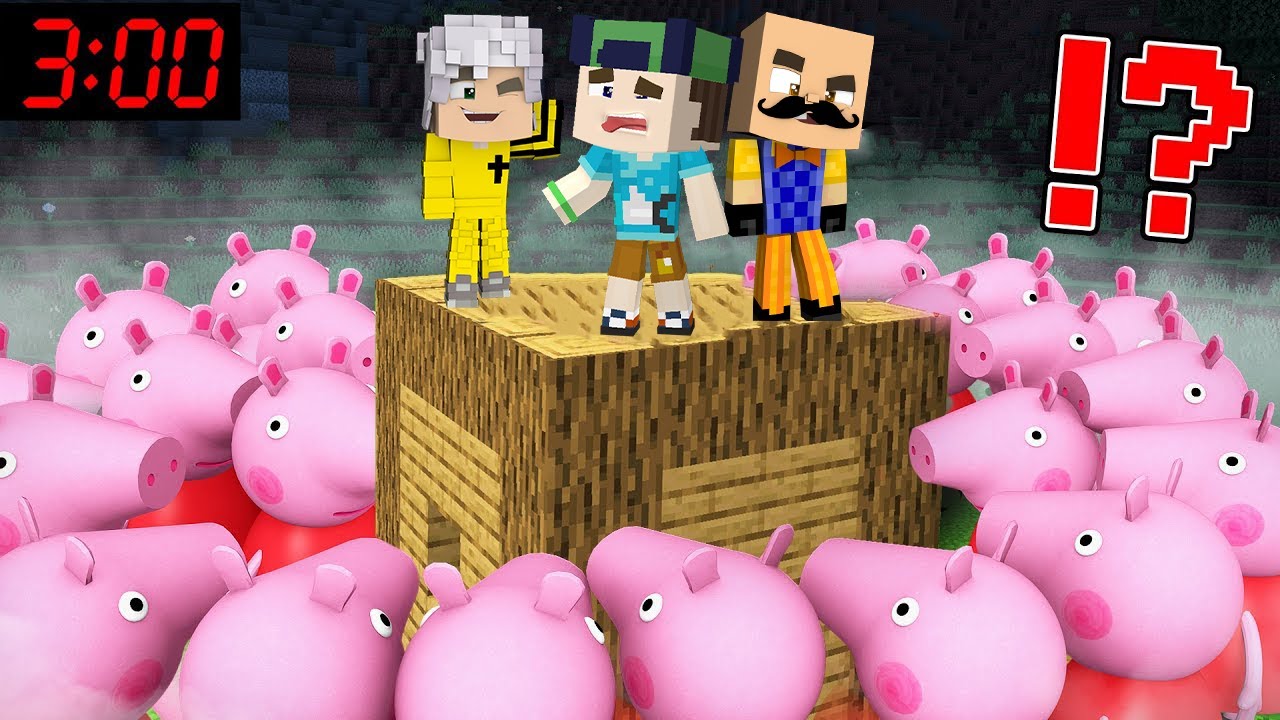 პეპა გოჭის შემოტევა ჩვენს სოფელში მაინკრაფტში!