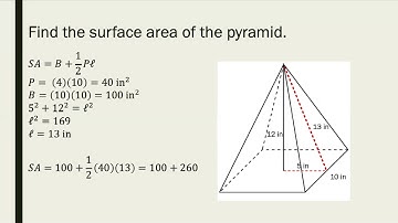 How to Find the Surface Area of Pyramids and Cones