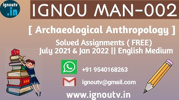 IGNOU MAN-002 Solved Assignment July 2021 & Jan 2022 [FREE] || IGNOU MAAN || IGNOU TV || IGNOU ||