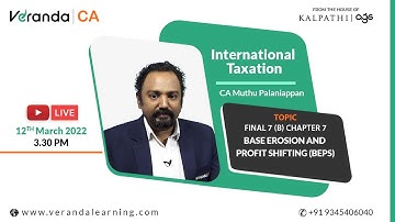International Taxation | CA Final 7 (B) | Chapter 7 | Base Erosion and Profit Shifting (BEPS)