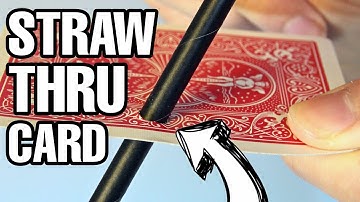 ULTIMATE Straw THRU Card! - Magic Tutorial