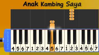 Anak kambing saya not angka pianika Anak kambing saya not angka pianika