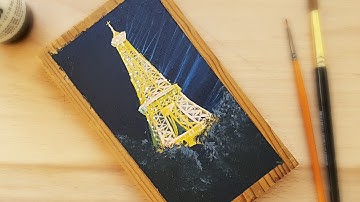 Acrylic Painting: How to Paint the Eiffel Tower  | #painting #inspiringart