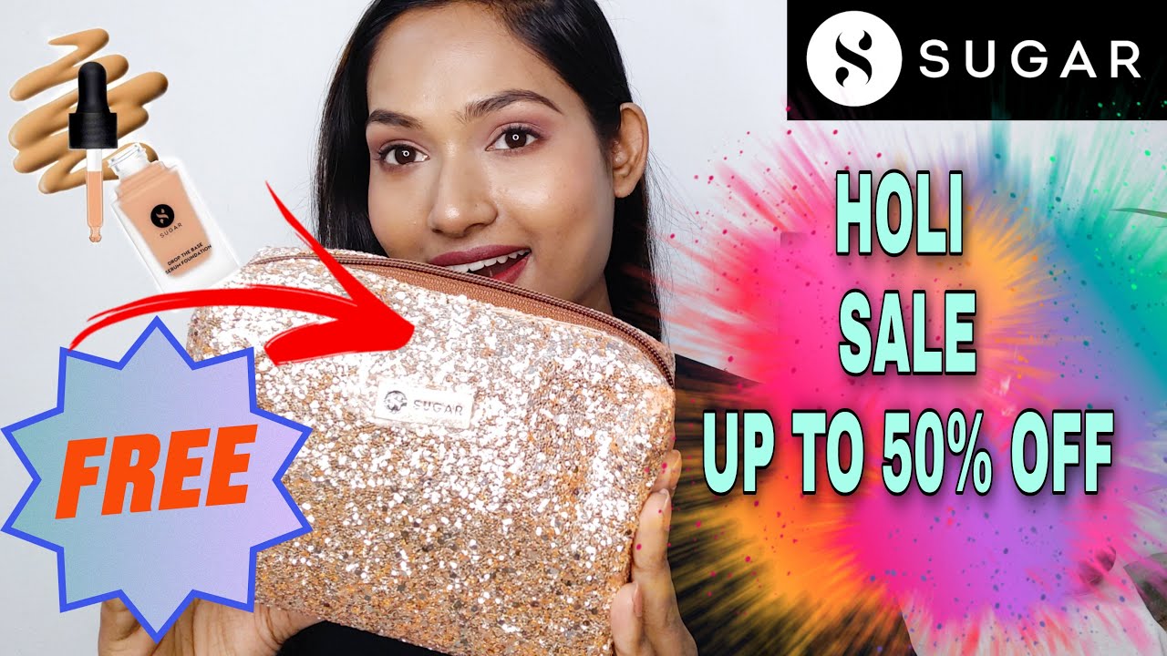 SUGAR COSMETICS HOLI SALE 2021 TRY ON + REVIEW SUGAR COSMETICS