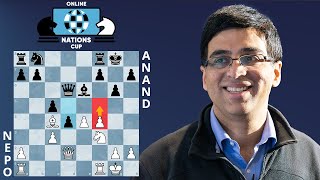 Anand's World Championship Prep Blows Nepo Off The Board In 17 Moves | Online Nations Cup screenshot 2