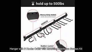 Homydom 48 Inch Garage Organization Storage Rack System Hooks Metal Utility Lawn & Garden Tool