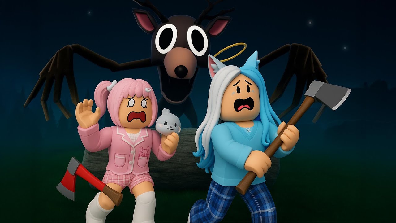 【ROBLOX】森林99夜挑戰！恐怖吃人鹿暗黑出沒…我能撐過99晚嗎？【NyoNyo妞妞日常實況】