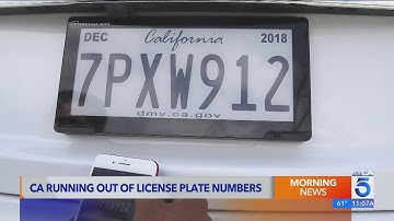 California nearly out of license plate numbers