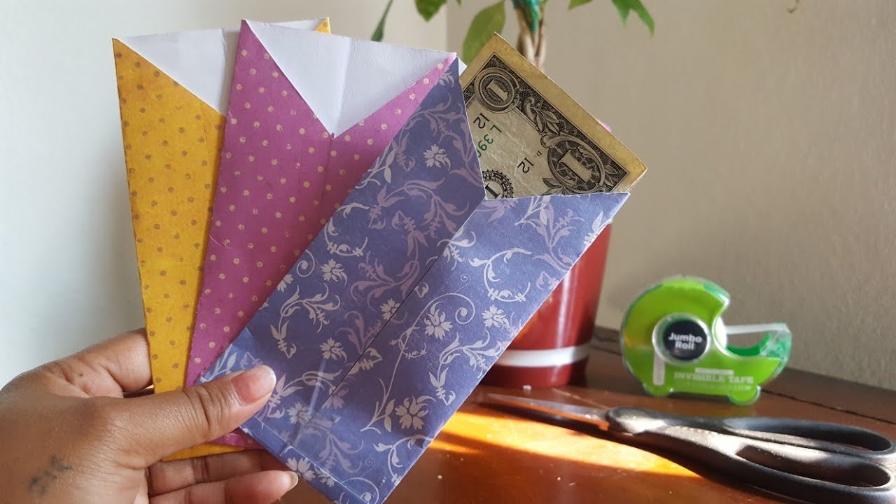 How To Make Paper Cash Envelopes Diy Youtube