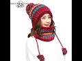 Bingyuanhaoxuan 2017 winter knitted hat women scarf caps mask gorras bonnet warm baggy hats for