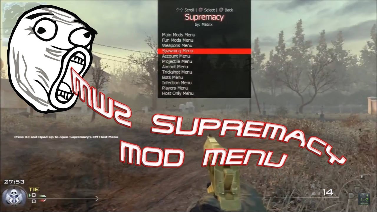 [MW2/1.14] Supremacy Sprx Menu by Matrix | ReaperXMoDz