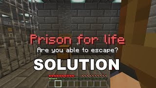[MINECRAFT MAP] Prison for life - are you able to escape? (SOLUTION) screenshot 3