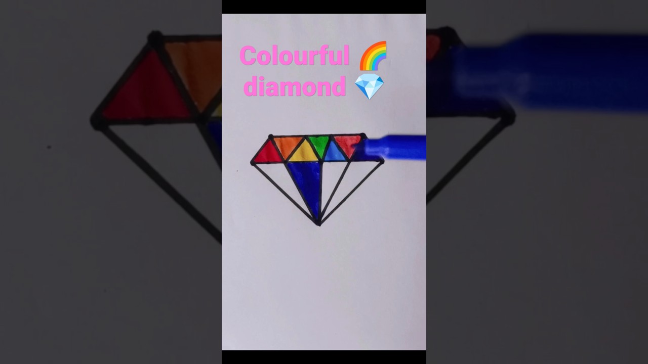 Colourful rainbow diamond 
