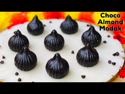 Chocolate Almond Modak - in 10 mins | Chocolate Modak | Ganesh Chaturthi Sweets | Flavourful Food