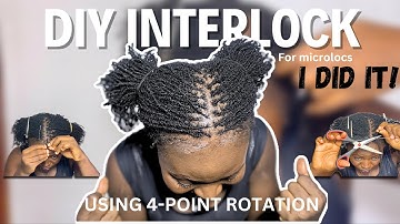 HOW TO SELF RETIE MICROLOCS USING  4 POINT ROTATION - VERY DETAILED