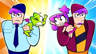 Daddy, Dont Leave Me Stranger Is Coming? Viv And Denny Stories Kids Cartoon