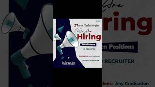 Hr Recruiter #freshers #hyderabad #jobupdates #itjobs #software #hirespot #trending #ytshorts #nonit