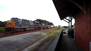 CSX Intermodal Freight Train Passing Through
