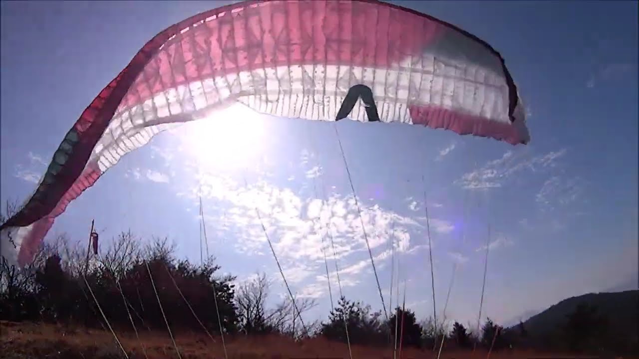 大分　中津　八面山　パラグライダー