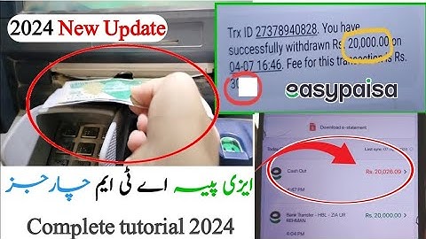 EasyPaisa ATM withdrawal Charges Live Proof 2025 easypaisa visa debit card atm charges