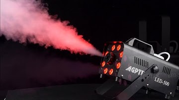 AGPTEK Smoke Machine, Fog Machine with 13 Colorful LED Lights Effect, 500W and 2000CFM Fog