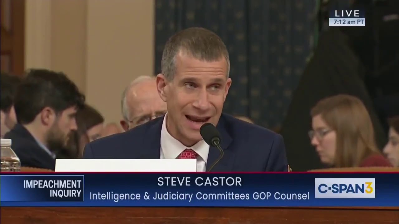 Steve R Castor Steve Castor: To Impeach A President Over Eight Lines In A Call ...
