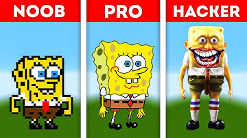 SpongeBob in Minecraft - NOOB VS PRO VS HACKER | Pixel Art