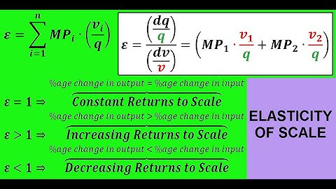 Elasticity of Scale and Returns to Scale (IRS, CRS and DRS)