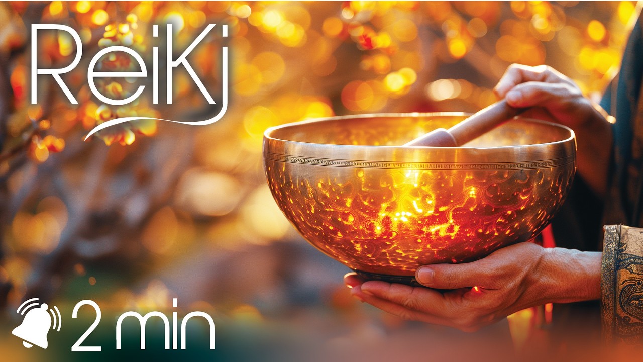 Reiki music with bell every 2 minutes. 1 minute of preparation. Healing ...