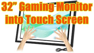 TOUCH SCREEN Conversion of 32in Samsung G50D GAMING Monitor Senisway Infrared Frame #wisebuyreviews
