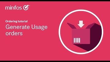 Generate Usage Orders in Minfos 2024