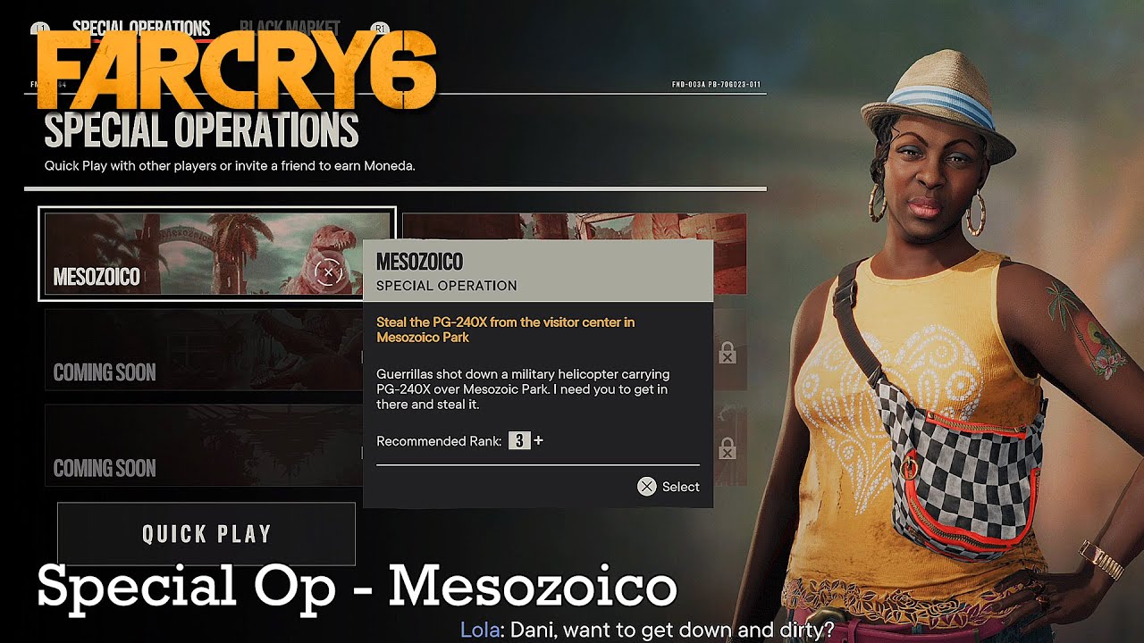 Special Op - Mesozoico (Solo, Easiest Difficulty) | Far Cry 6 in 4K