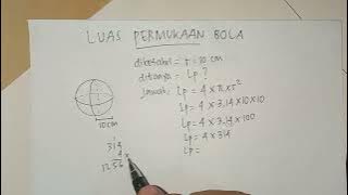 Volume Dan Luas Permukaan Bola