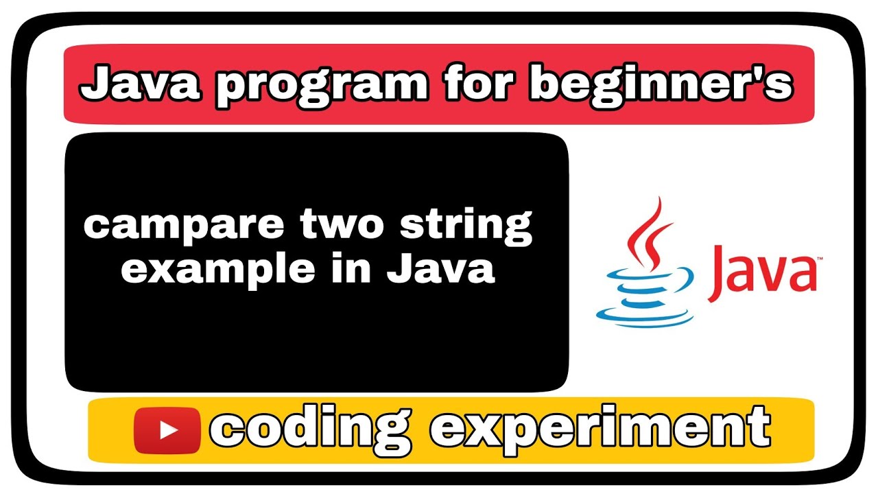 campare two string example in java (Hindi) - YouTube