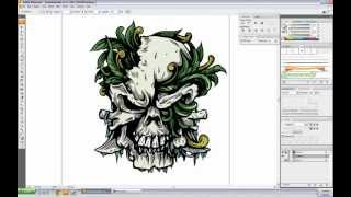 Tattoo Vector Skull Speed Drawing