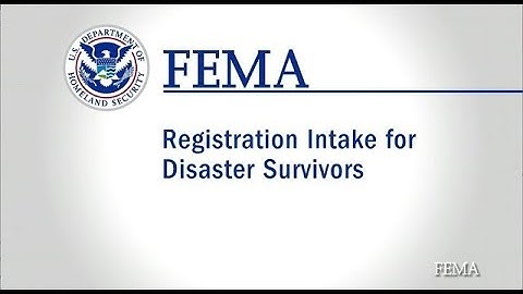 FEMA Registration Intake Video