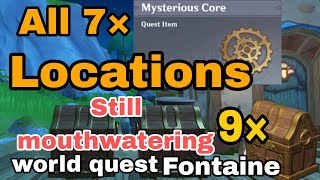 All 7 Mysterious Core Locations Fontaine Genshin Impact | Still mouthwatering world quest