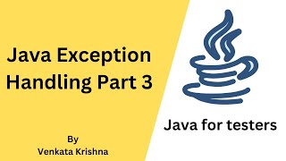 12.2 Java   Exception Handling   Part 3