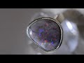Solid Dark Matrix Opal Paar/ Ringpaar Sterling Silber