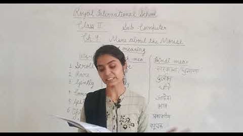 Class II Computer Chap 4 More About The Mouse Part 2